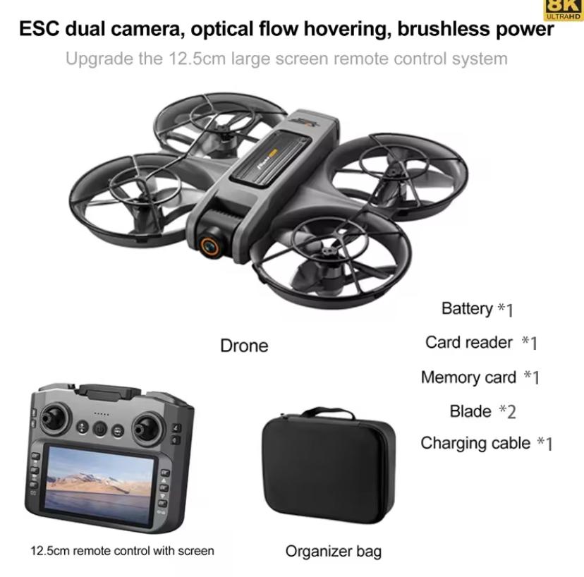 Dron 8k Dual Cam con pantalla