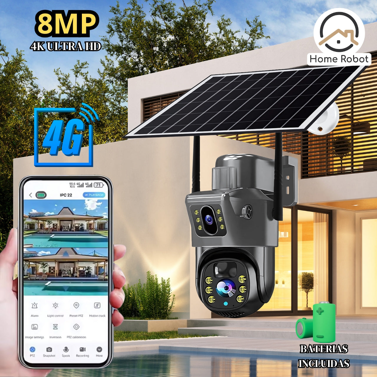 Cámara de seguridad doble