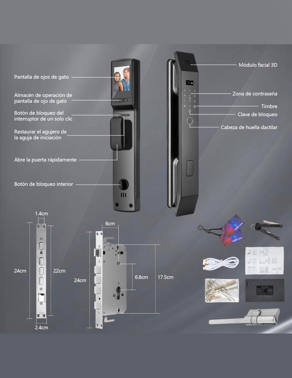 Cerradura reconocimiento facial.