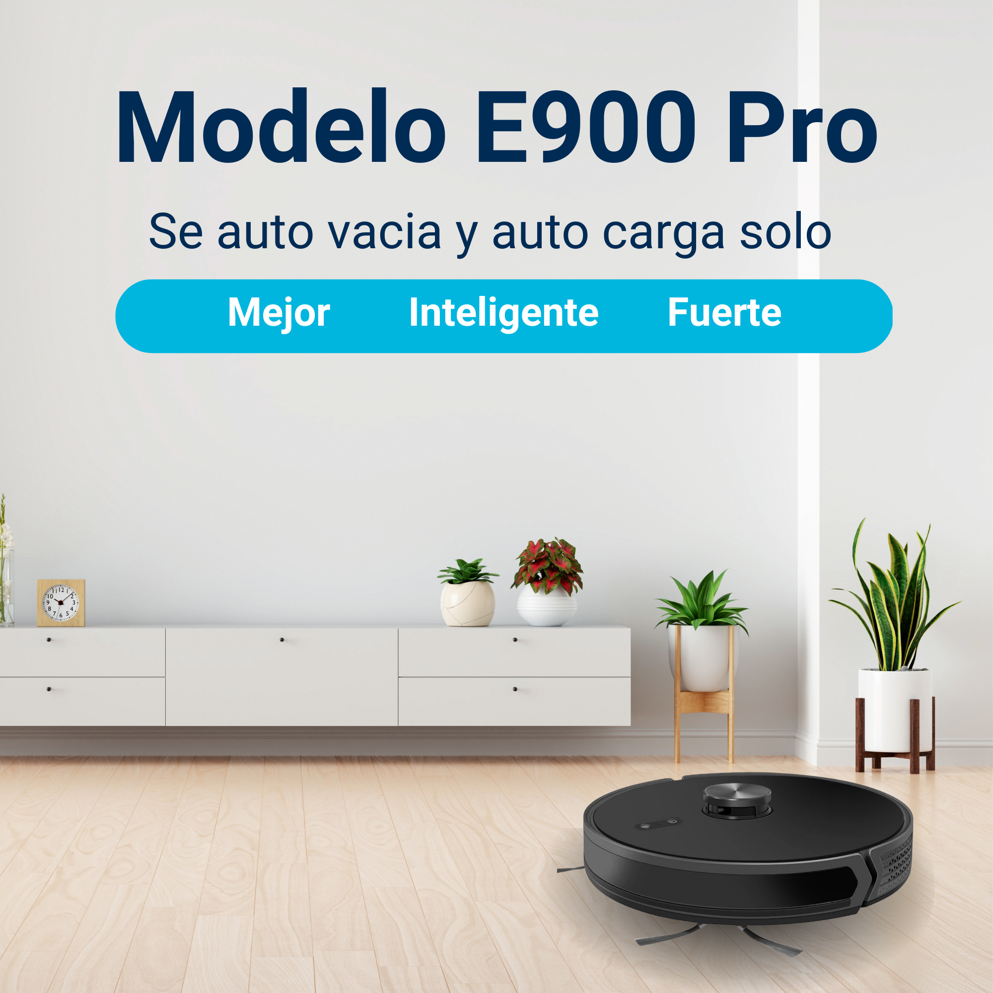 Robot Aspiradora Modelo E900 PRO con caja de Autovaciado (Exibicion)