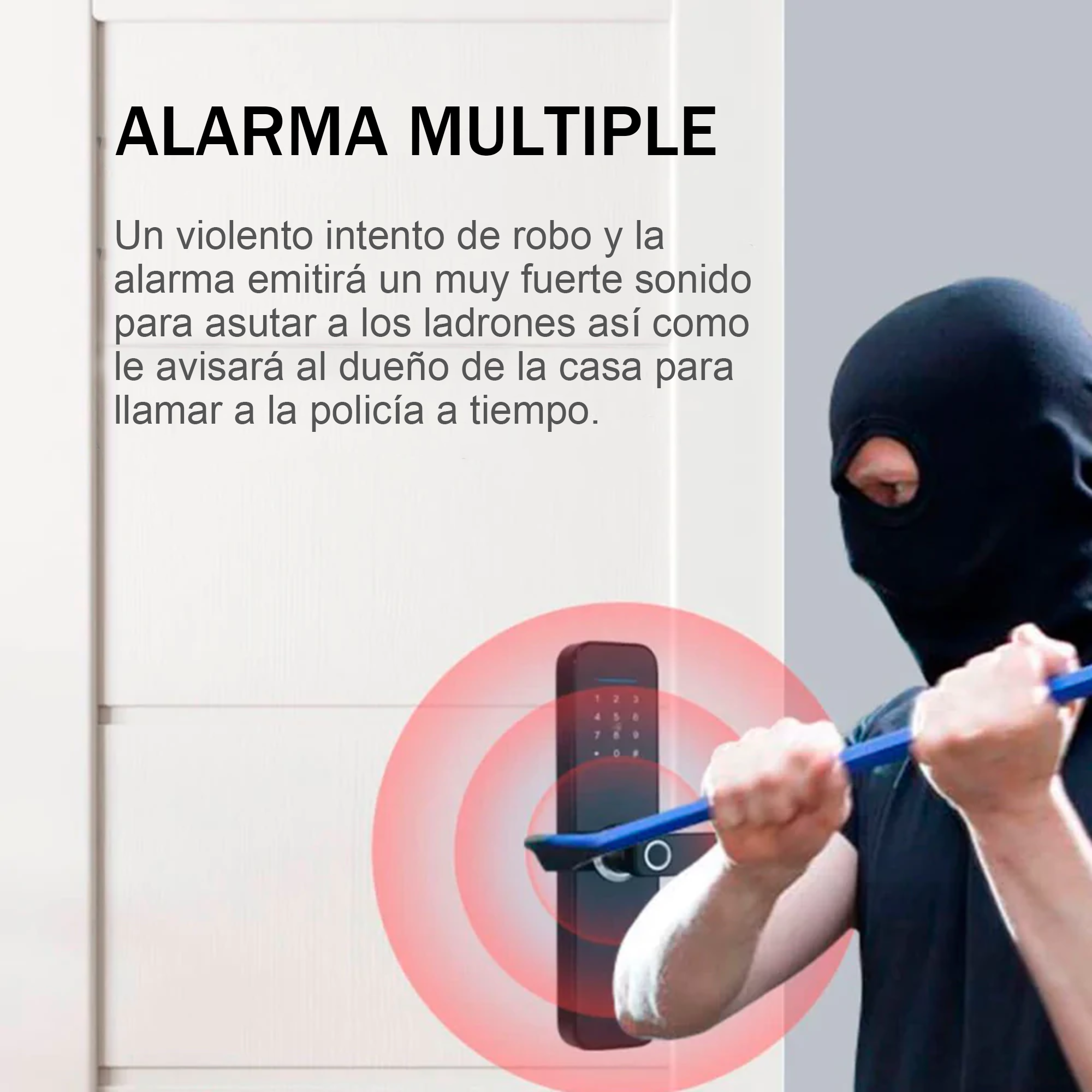 Cerradura digital con sensor biométrico de huellas dactilares