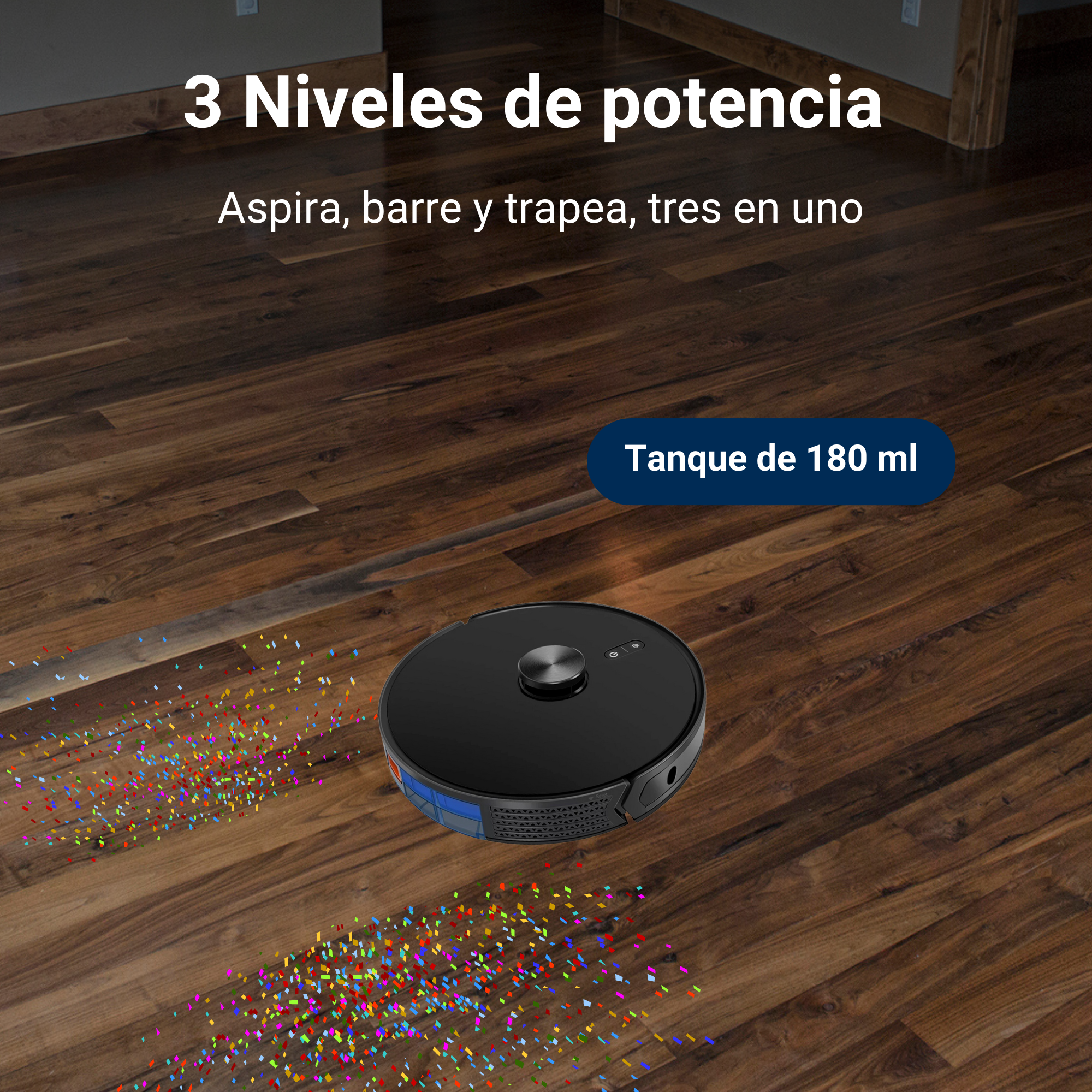 Robot Aspiradora Modelo E900 PRO con caja de Autovaciado
