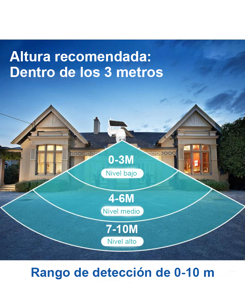 Cámara de seguridad WIFI solar, infrarroja, inalámbrica resistente al agua