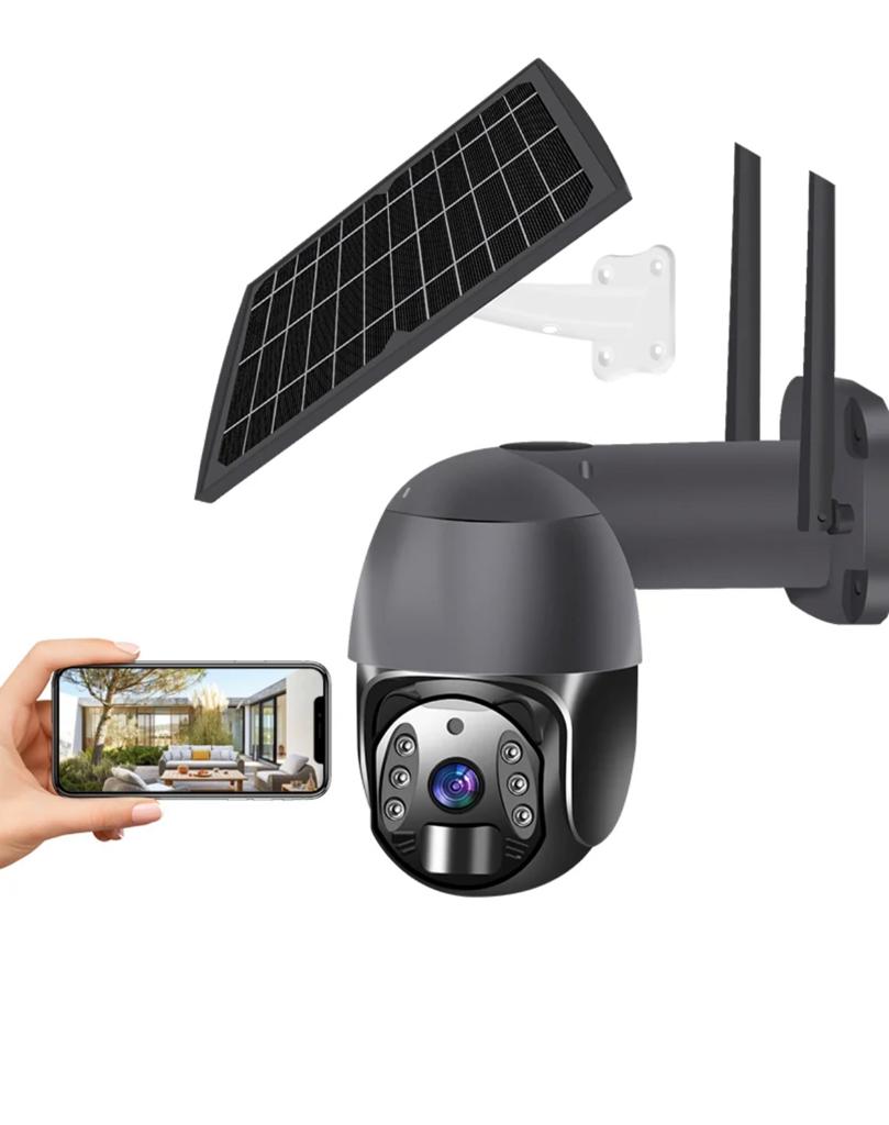 Cámara de seguridad WIFI solar, infrarroja, inalámbrica resistente al agua